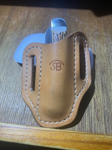Customer photo review of Blemished | No.87 | Leather Trapper Knife Sheath