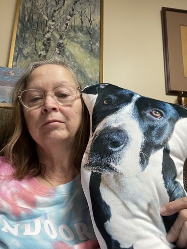 Customer photo review of Create A Custom Dog Pillow