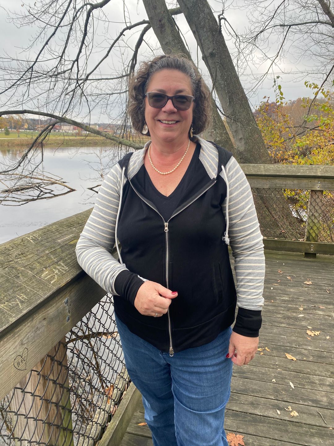 Customer photo review of Varsity Black Full Zip