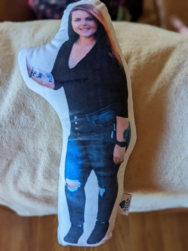 Customer photo review of Create A Custom Full Body Shaped Pillow