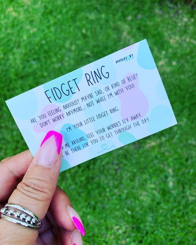 Customer photo review of Stacked Fidget Anxiety Ring Adjustable