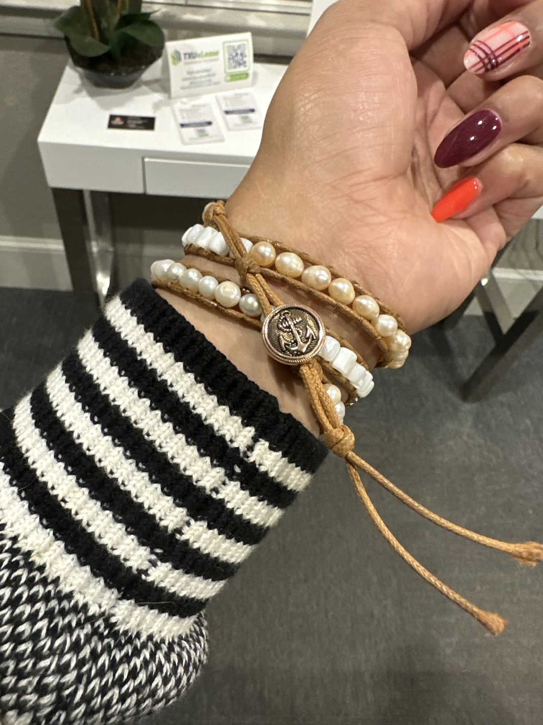 Customer photo review of Graceful Freshwater Pearl Apple Watch Strap