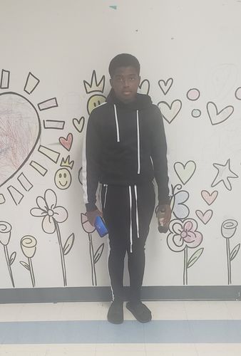 Customer photo review of Premium Side Stripe Zip Pocket Track Pants (Black - White)