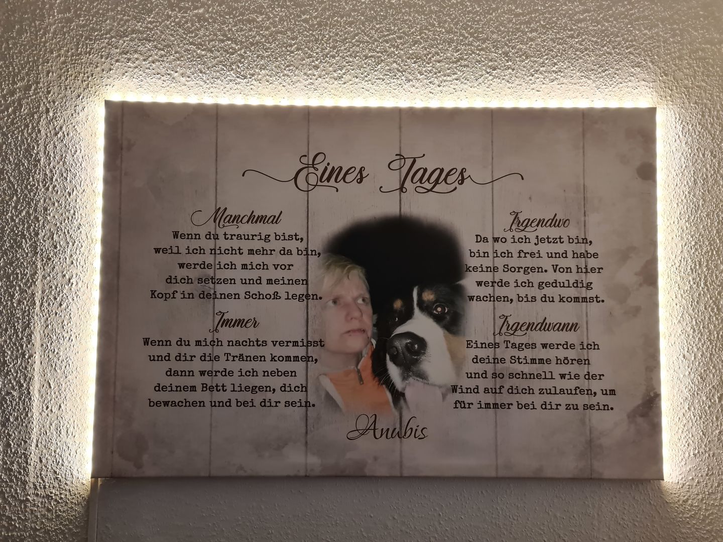 Customer photo review of Eines Tages - Individuelle Leinwand