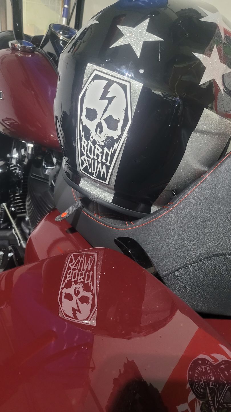 Customer photo review of SKULL COFFIN STICKER