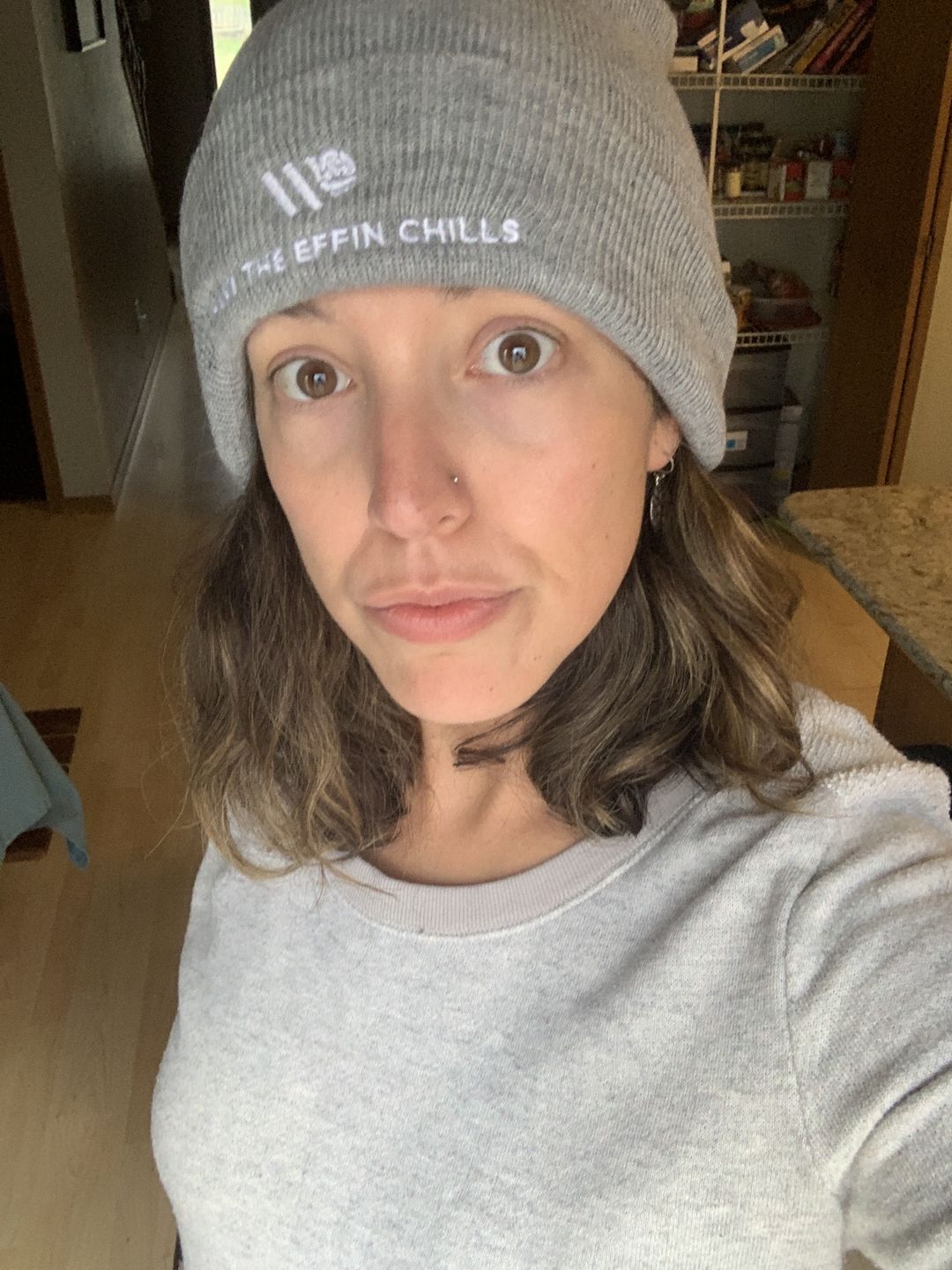 Customer photo review of I have the effin Chills Beanie