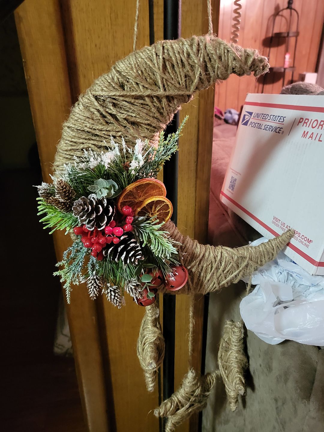 Customer photo review of Unfinished Wood Crescent Moon Shape - Night Sky - Craft - up to 24" DIY