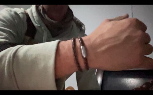 Customer photo review of Leather Double Wrap