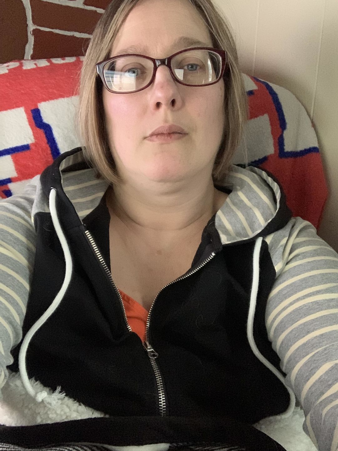 Customer photo review of Varsity Black Full Zip