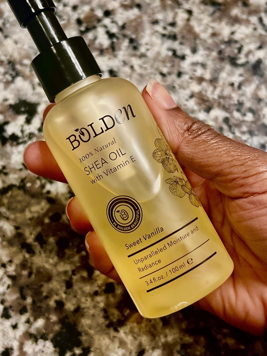 Customer photo review of Sweet Vanilla Shea Butter Oil, 3.4 Fl Oz