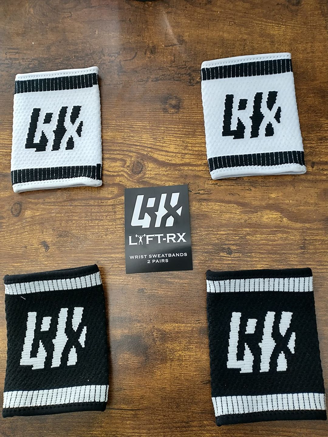 Customer photo review of LYFT-RX Wrist Sweatbands - 4PACK (Black/White)