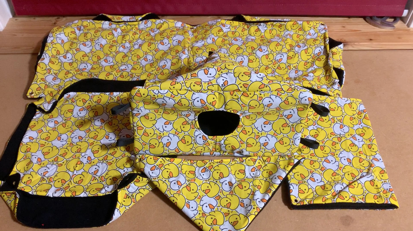 Customer photo review of Yellow and White Rubber Ducks Polycotton Fabric