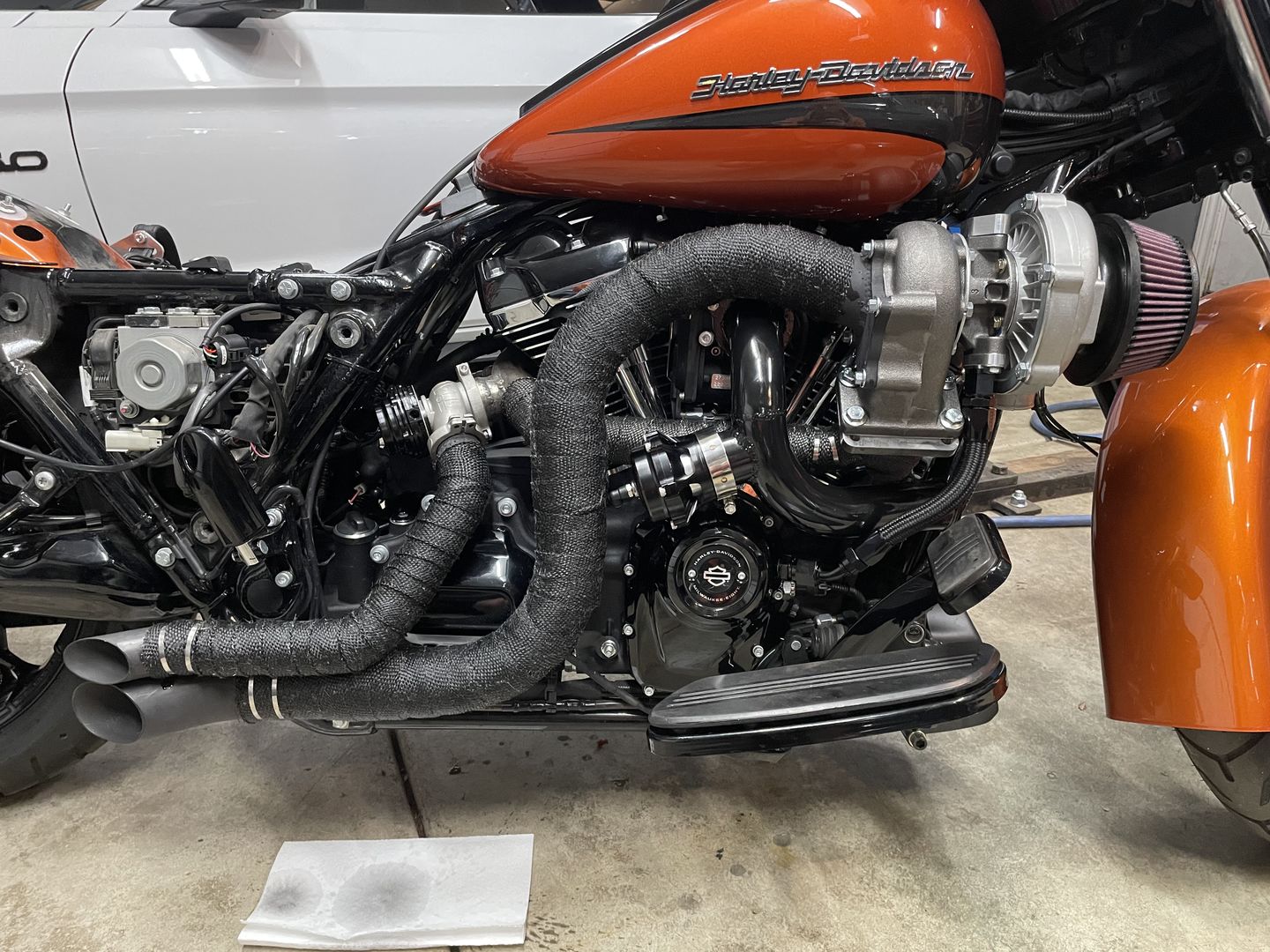 Customer photo review of T4 / S400 / GT55 Turbo Low-Pro Oil Feed Flange 21-10010
