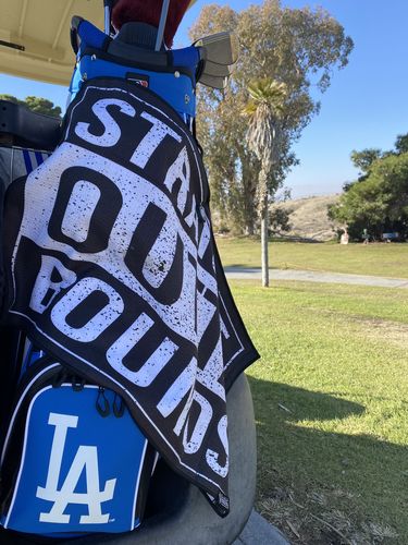 Customer photo review of STRAIGHT OUTTA BOUNDS - MAGNETIC GOLF TOWEL