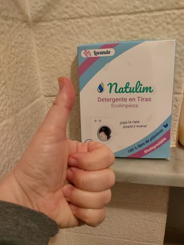 Customer photo review of Eco-Tiras de Detergente 40 lavados Natulim