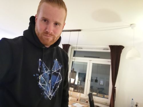 Customer photo review of Fuchs Art blau - Line Art - Bio Unisex Hoodie (PREMIUM)