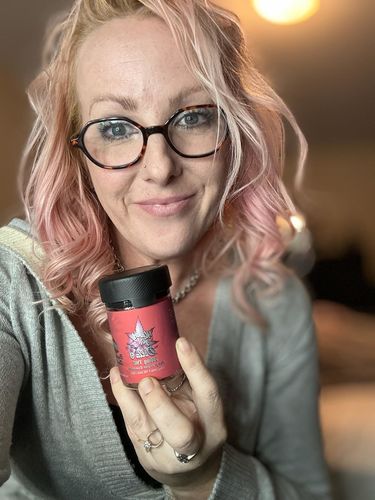 Customer photo review of Delta 9 THC Gummies Blue Raspberry 300MG