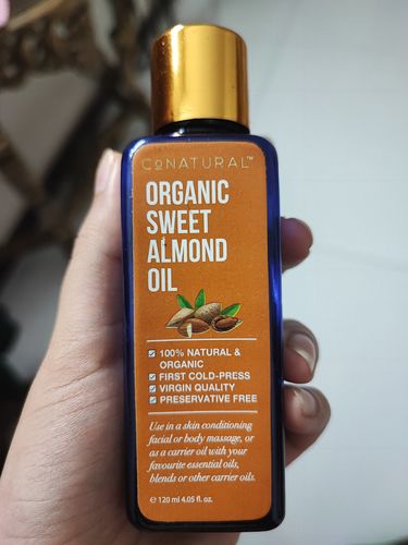 Customer photo review of Organic Sweet Almond Oil