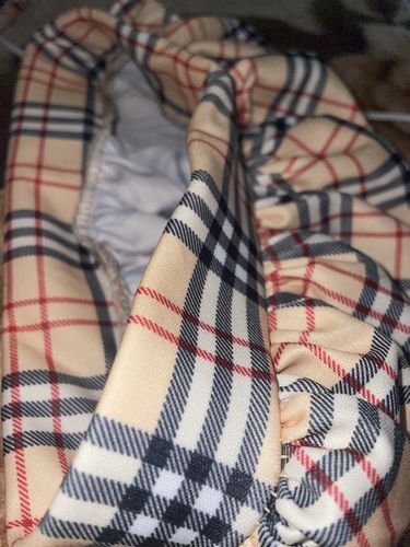 Customer photo review of Bonnet En Satin Burberry | Global Durag