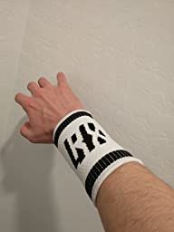 Customer photo review of LYFT-RX Wrist Sweatbands - 4PACK (Black/White)
