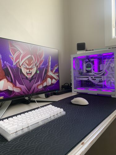 Customer photo review of Japanese Cloud Black | Deskmat