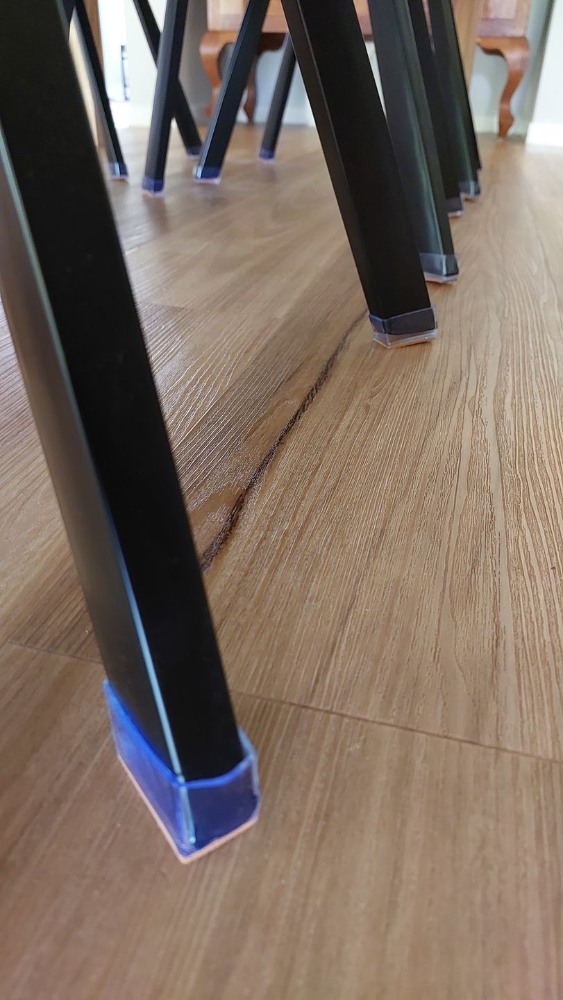 Customer photo review of Rectangle Silicone Felt Chair Leg Glides