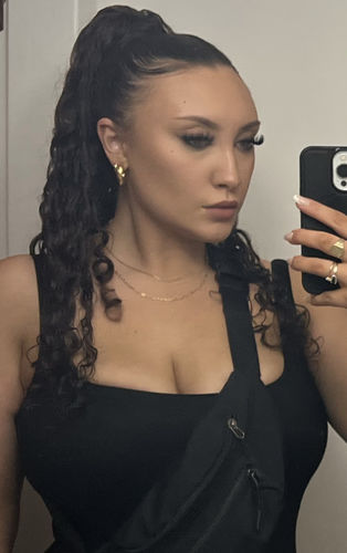 Customer photo review of Curly Ponytail Dark Brown