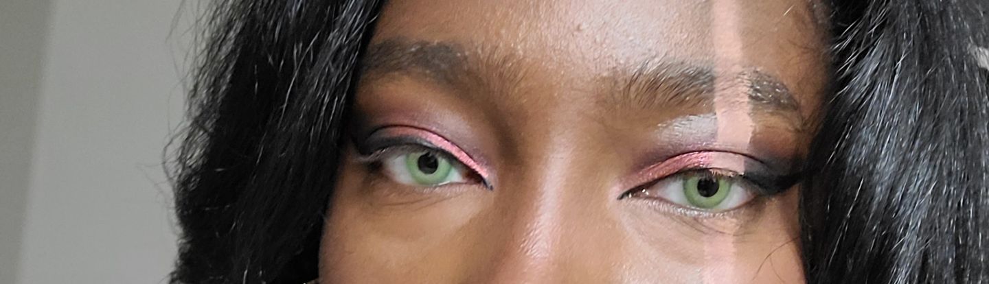 Customer photo review of Pixie Green Colored Contact Lenses