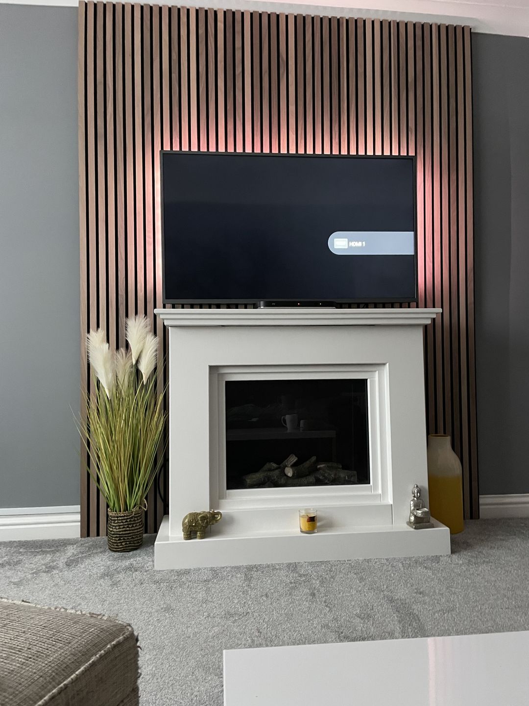 Customer photo review of SlatWall Acoustic Walnut