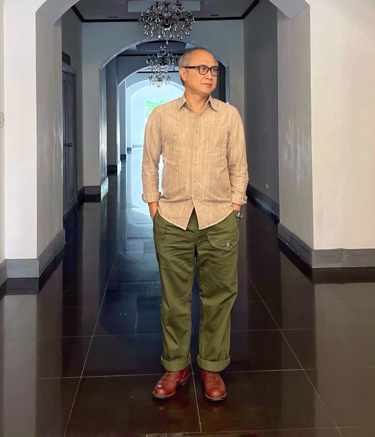 Customer photo review of 1943 British Army KD & JG Gurkha Bermuda Pants - Olive
