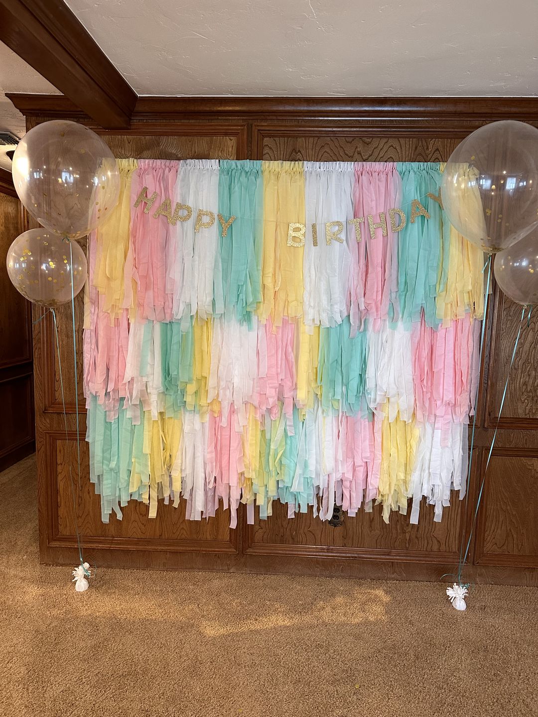 Customer photo review of CUSTOM Fringe Backdrop