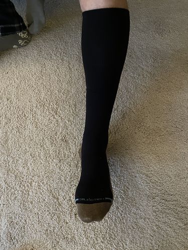 Customer photo review of Solid Copper Infused | Knee-High Compression Socks For Men