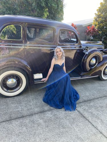 Customer photo review of Tasha Tulle Glitter Gown - Navy