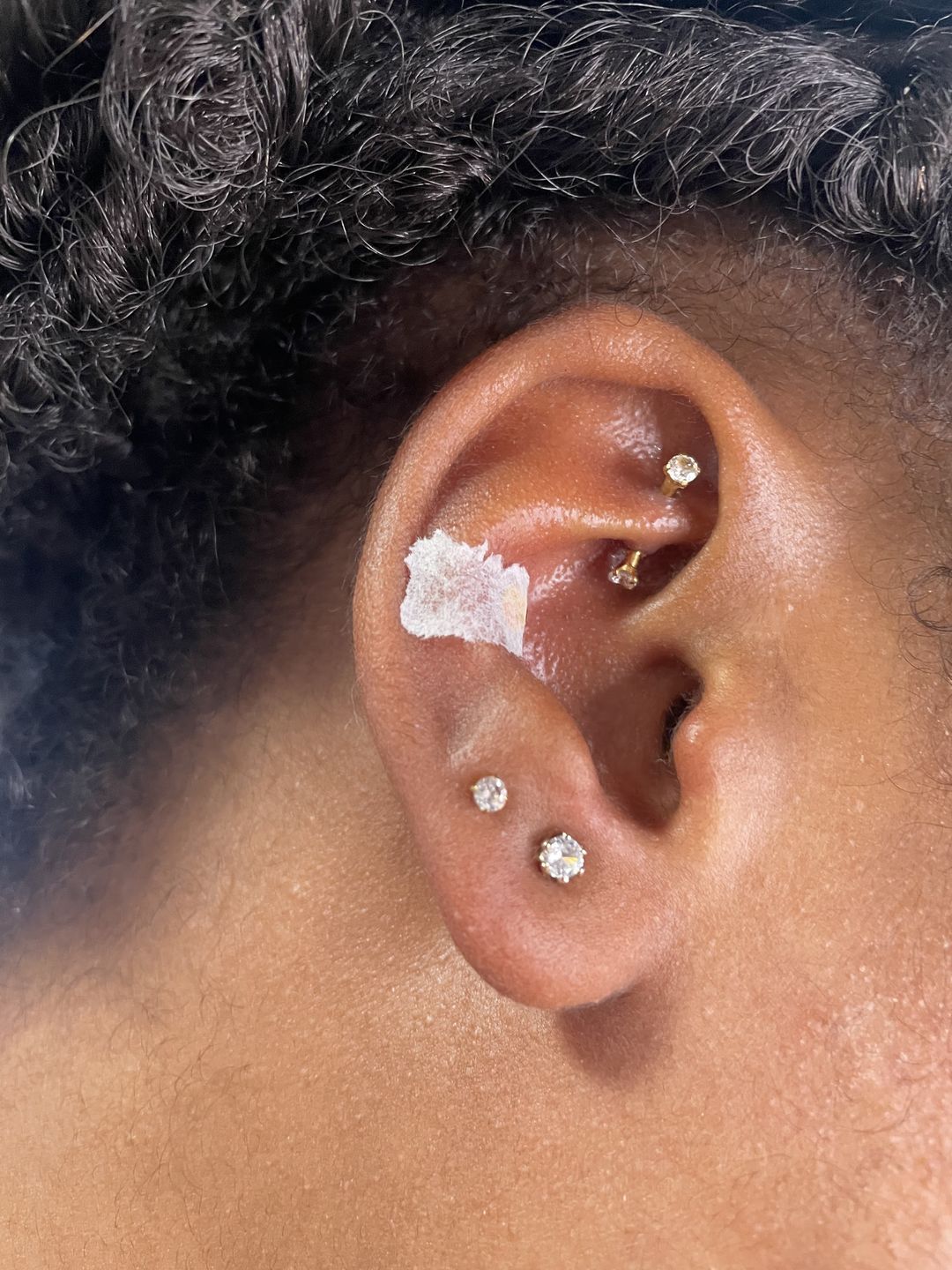 Customer photo review of Crystal Curved Barbell