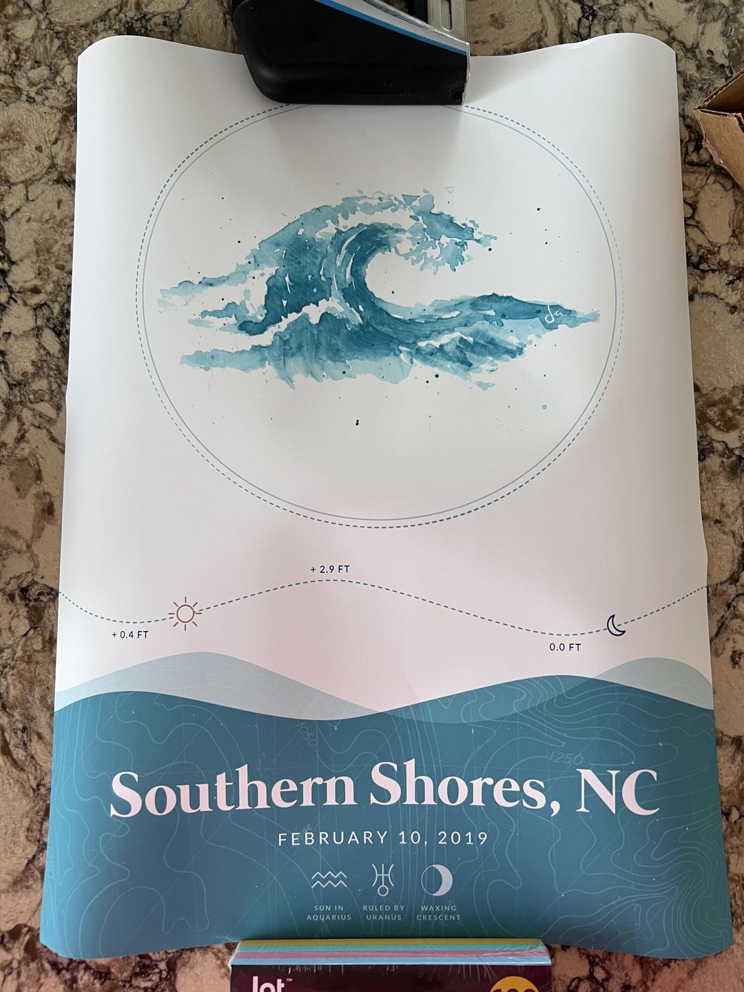Customer photo review of Waves Tide Map