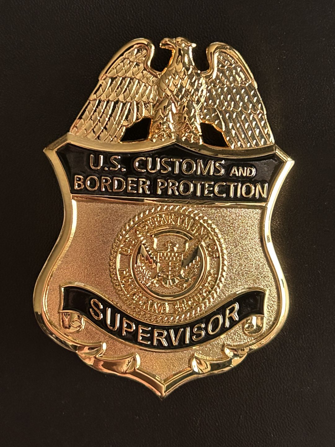 Customer photo review of US CBP Supervisor Customs and Border Protection Badge Solid Copper Replica Movie Props