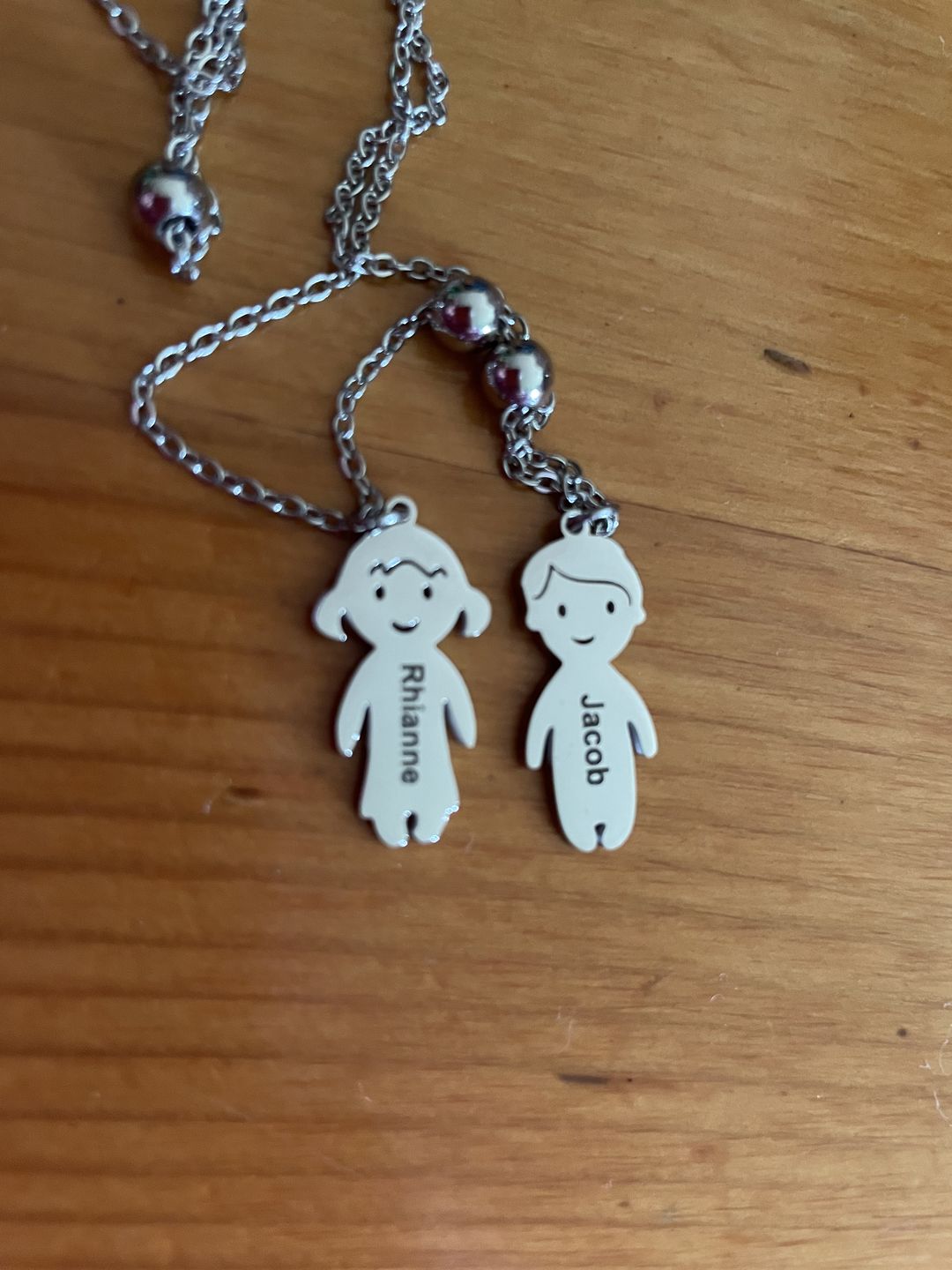 Customer photo review of Personalised My Children Necklace
