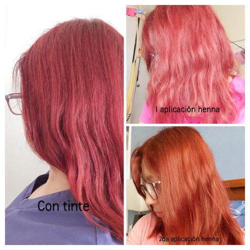 Reseña con foto de un cliente sobre Pack 2 Hennas Jamila Hair -  Cobrizo Natural y Duradero  👩🏼‍🦰