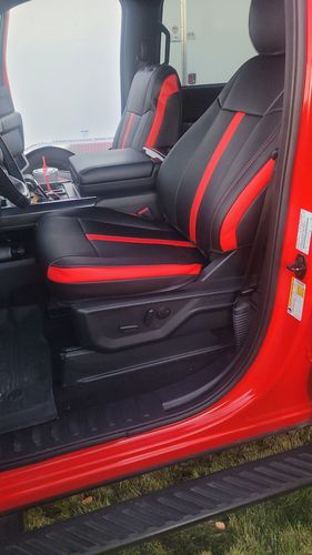 Customer photo review of 2015-21 Ford F-150 F-250 Premium Custom Leather Seat Covers