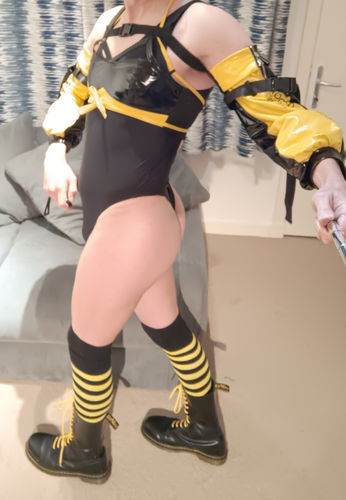 Customer photo review of Danger Cyber Cat Outfit