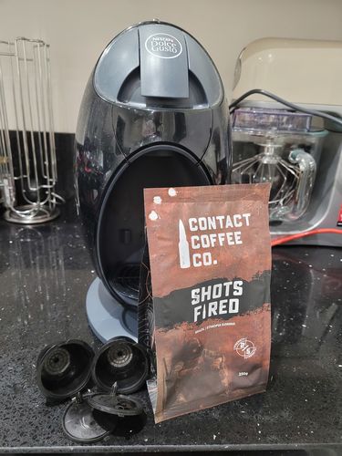 Customer photo review of Shots Fired Coffee