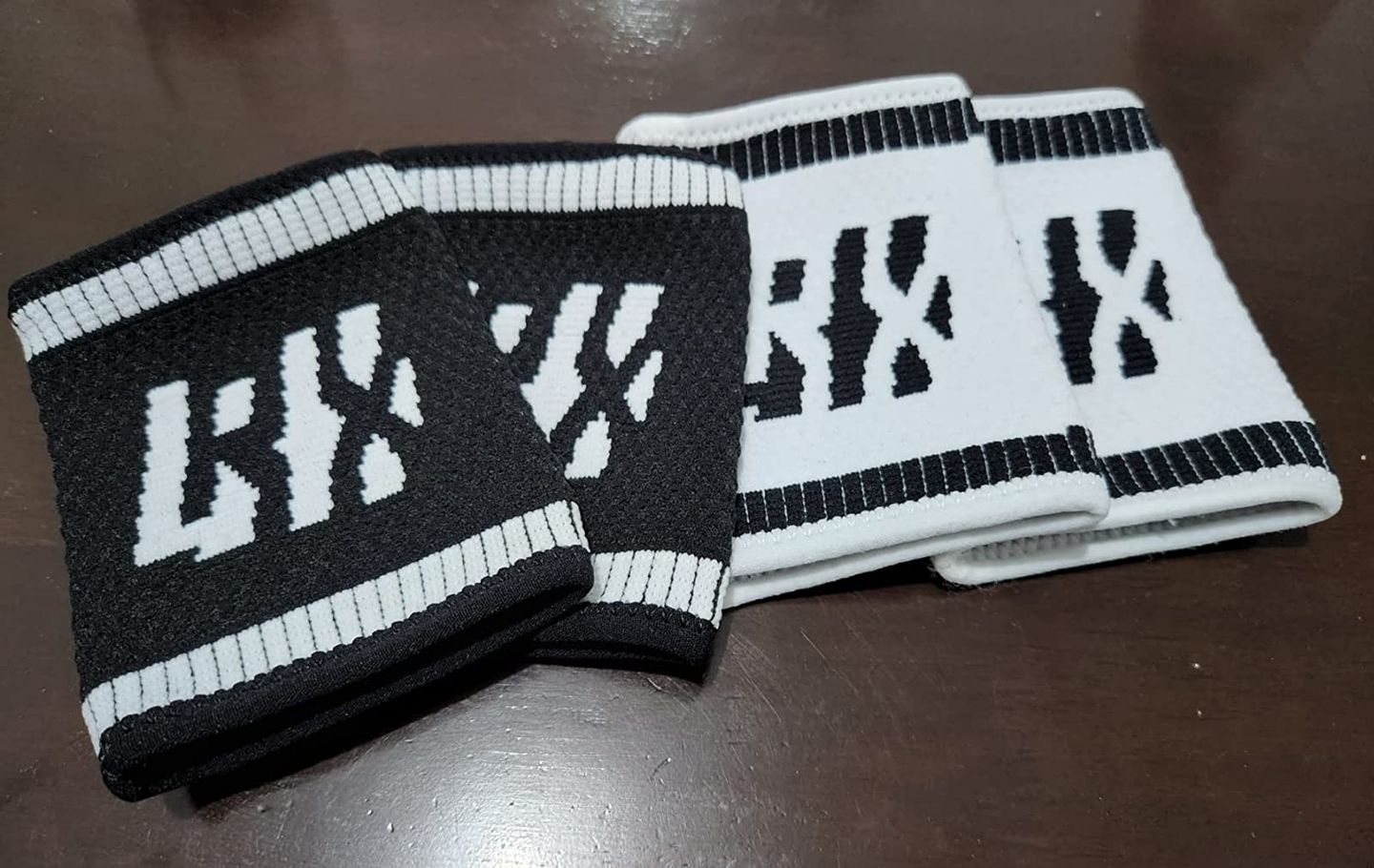 Customer photo review of LYFT-RX Wrist Sweatbands - 4PACK (Black/White)