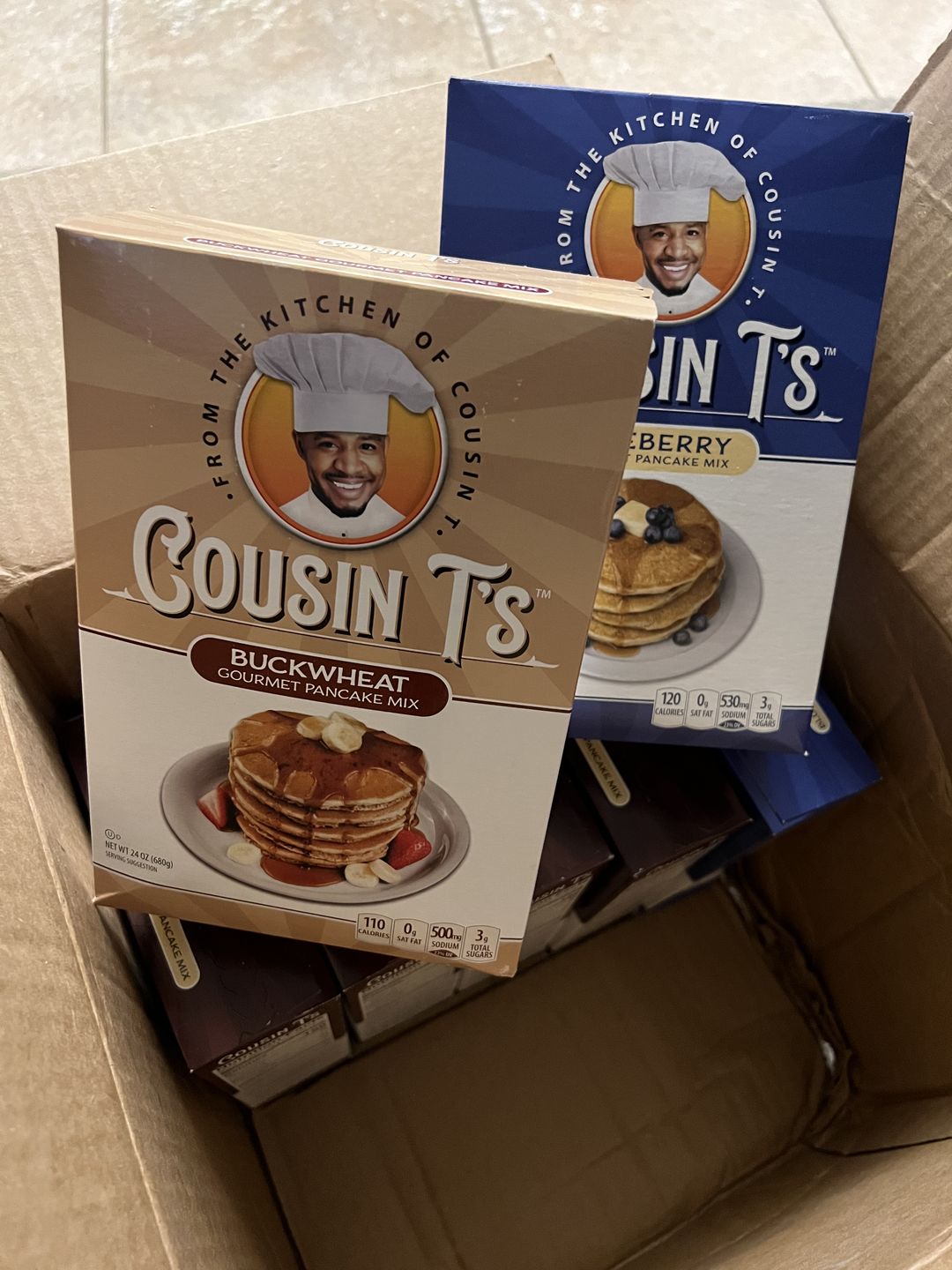 Customer photo review of Cousin T's Buckwheat Gourmet Pancake Mix 2 Pack