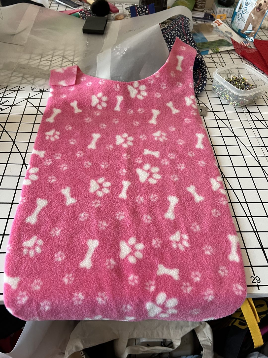 Customer photo review of Paw Print & Bones Anti Pill Polar Fleece Fabric