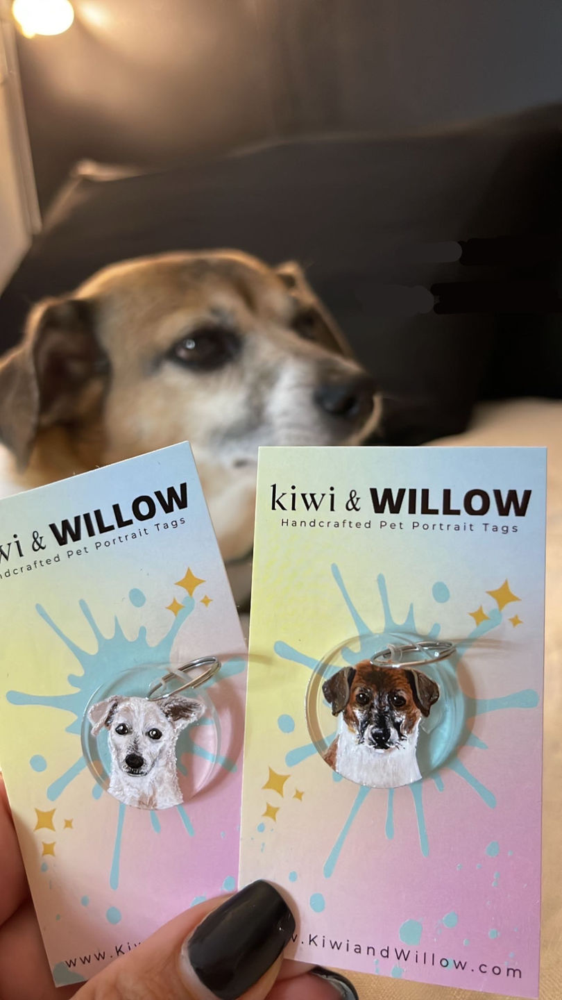 Customer photo review of Custom Pet Portrait Tag