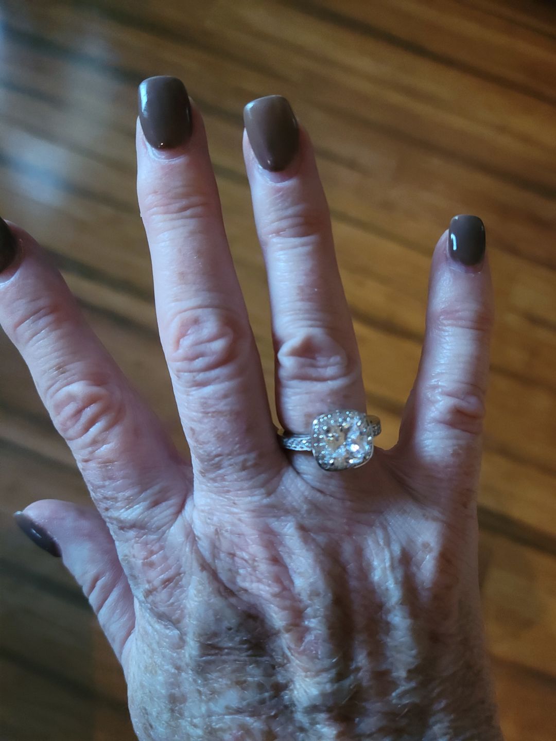 Customer photo review of 3-Stone 2ct Princess CZ Ring in Sterling Silver