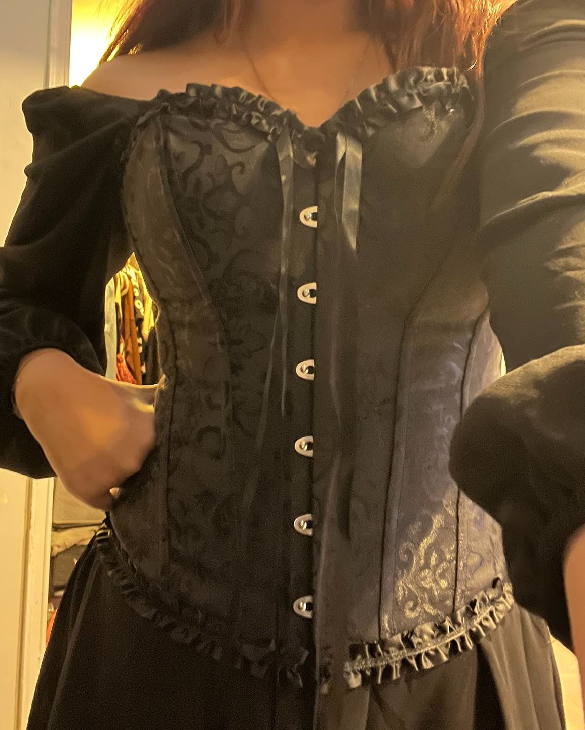 Customer photo review of Overbust Curves Steampunk corset