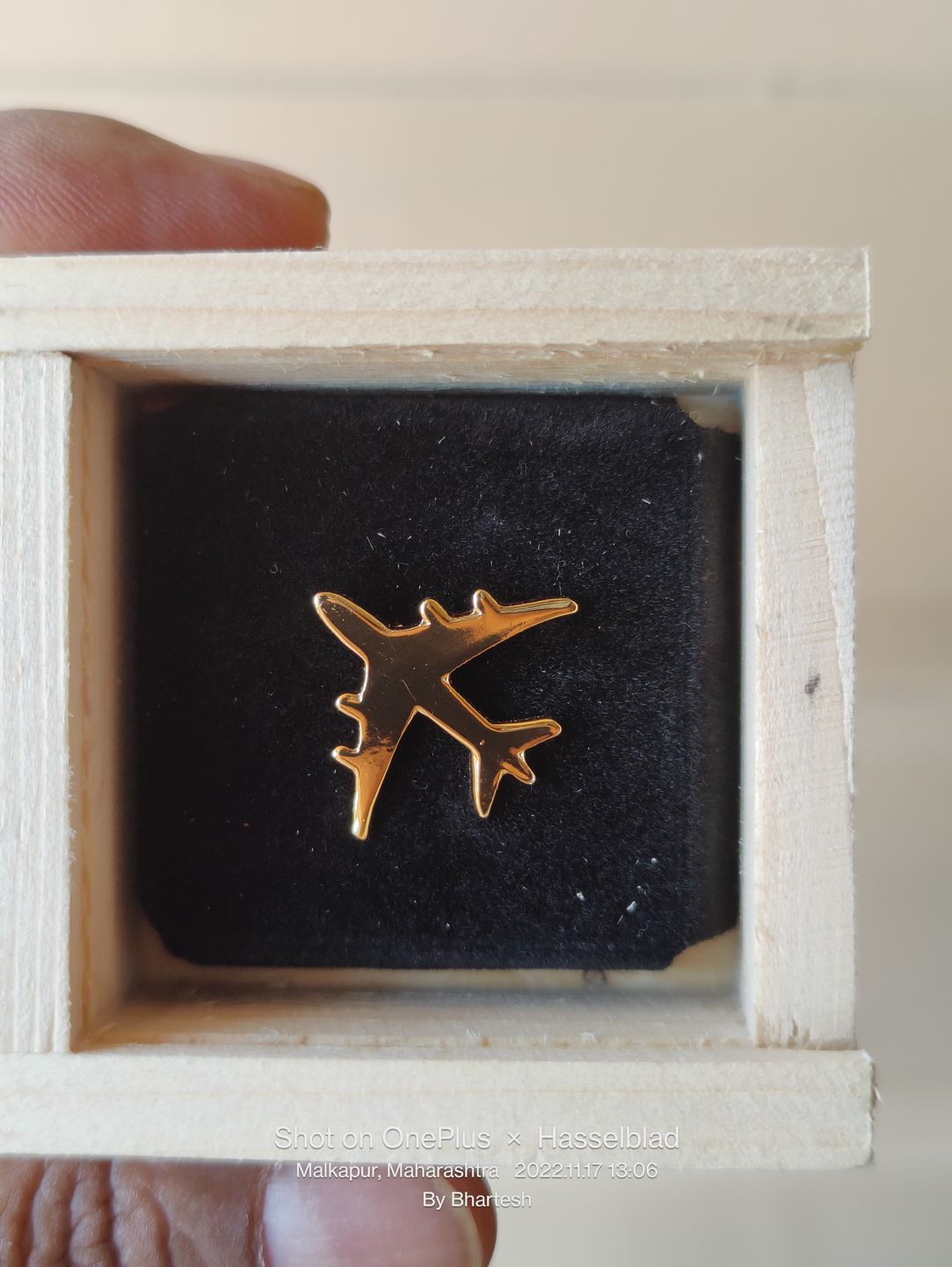 Customer photo review of Lapel Pin Aeroplane GP