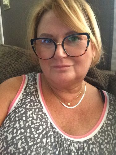 Customer photo review of Small Pave Disc Necklace | Sterling Silver Circle necklace