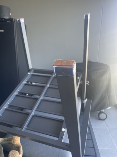 Customer photo review of Rectangular Felt Silicone Chair Leg Protectors | Extra-Durable Chair Floor Protectors